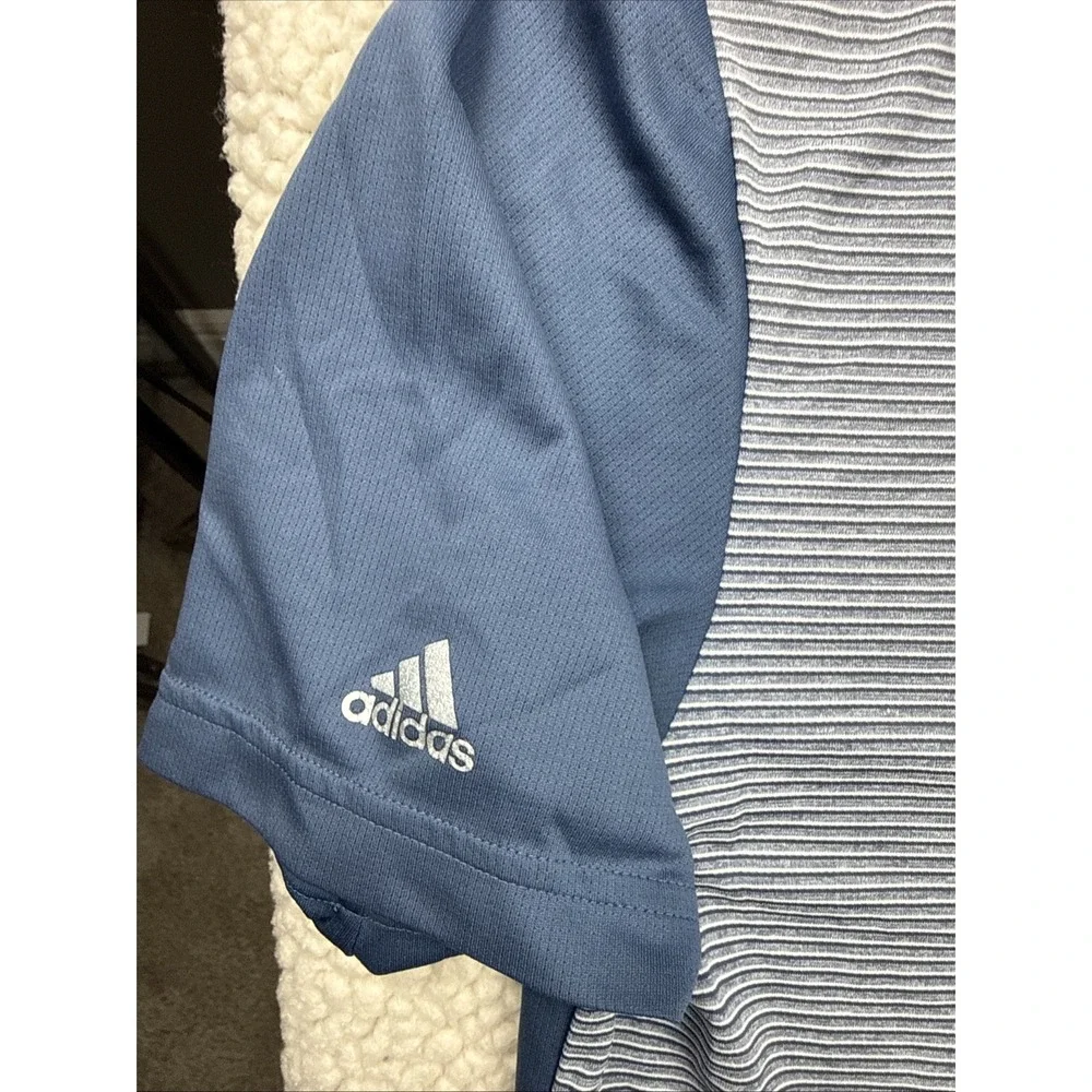 adidas Climachill Men's Polo Shirt Blue/Gray S Short Sleeve Golf‎ Breathable